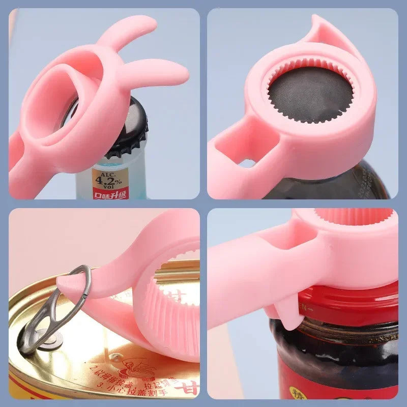 4 In 1 Beer Bottle Opener Multi-purpose Beverage Kitchen Gadget tool