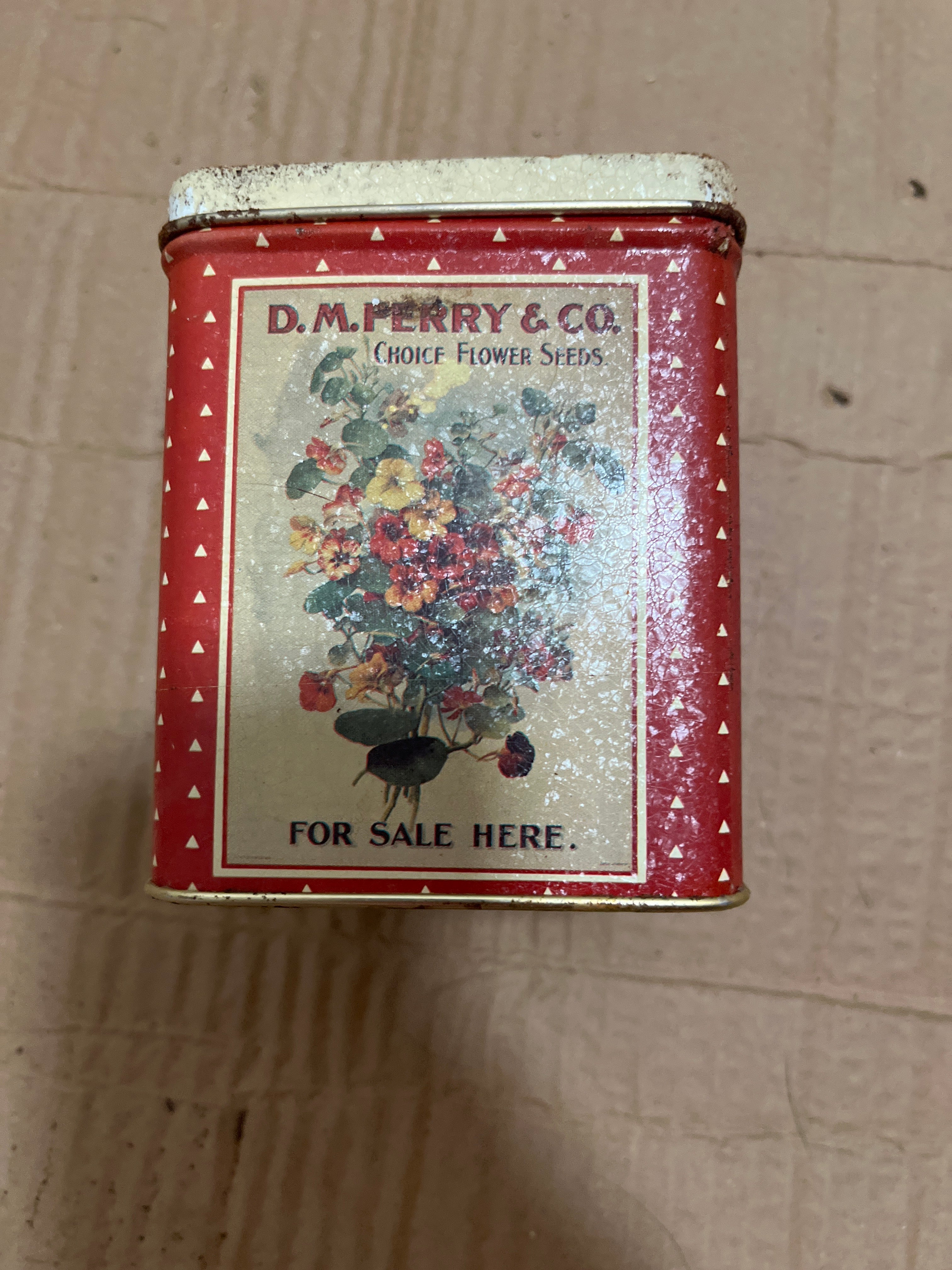 Flower collectible tin
