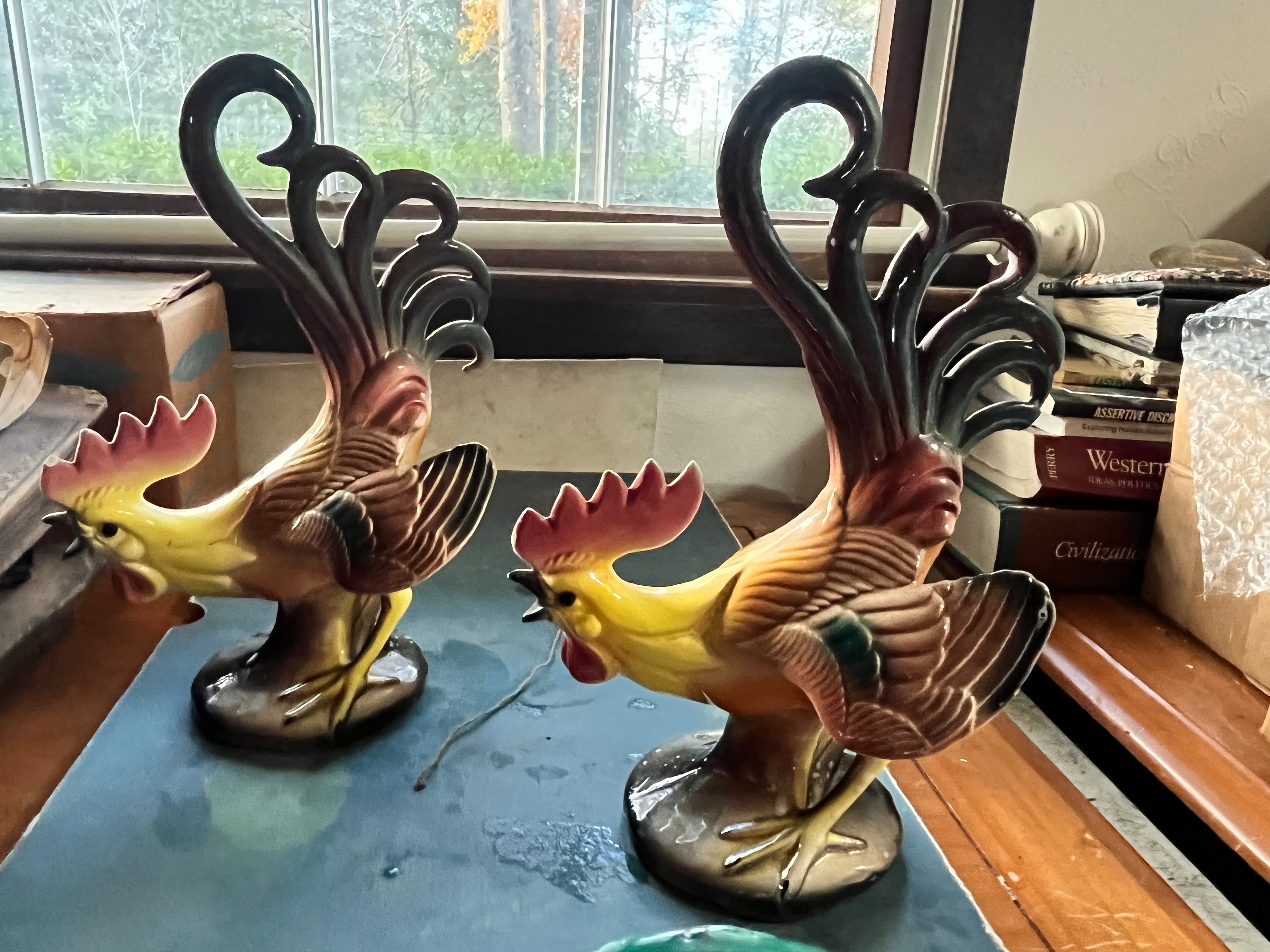 Rooster figurines