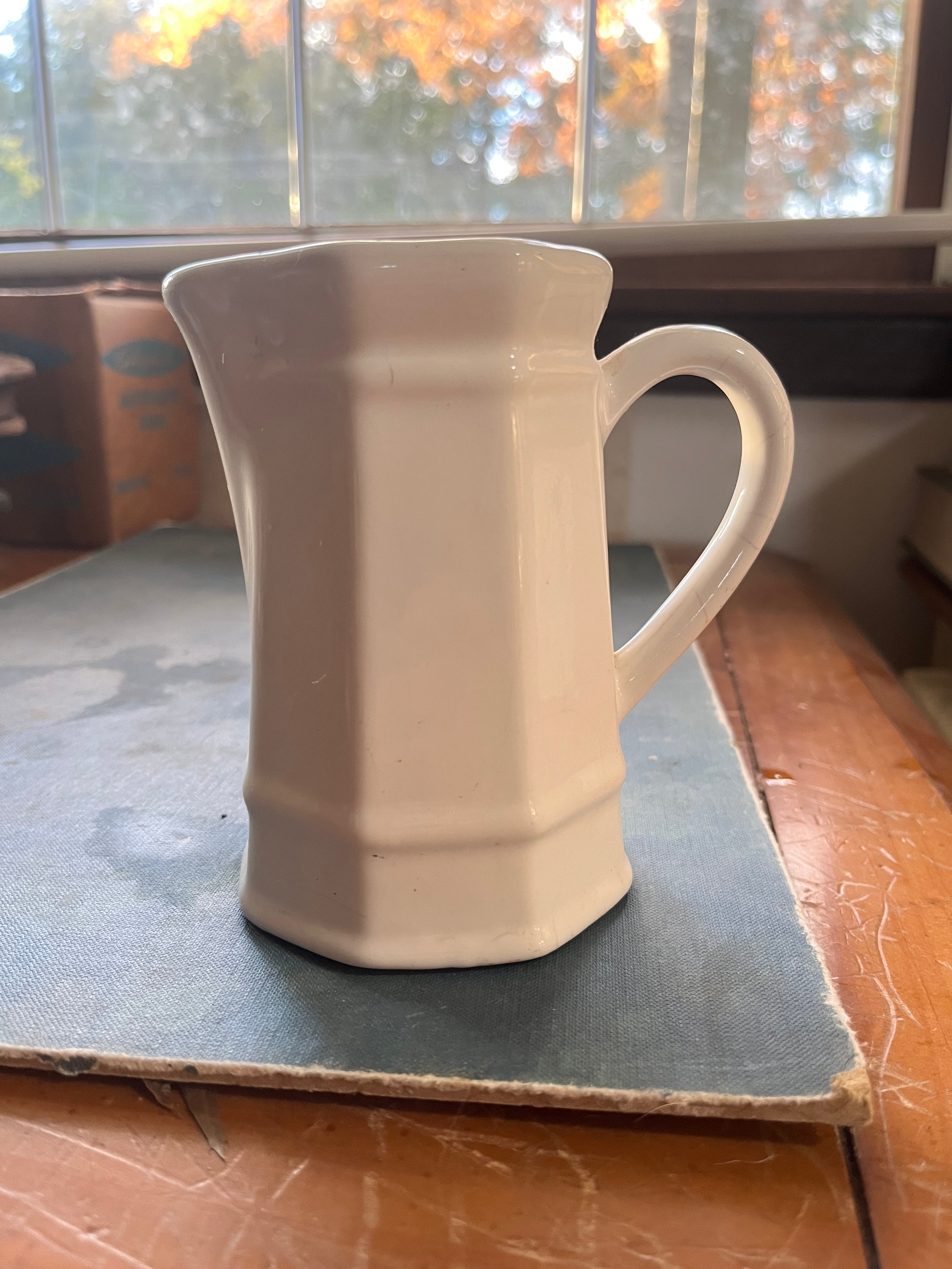 White milk pitcher