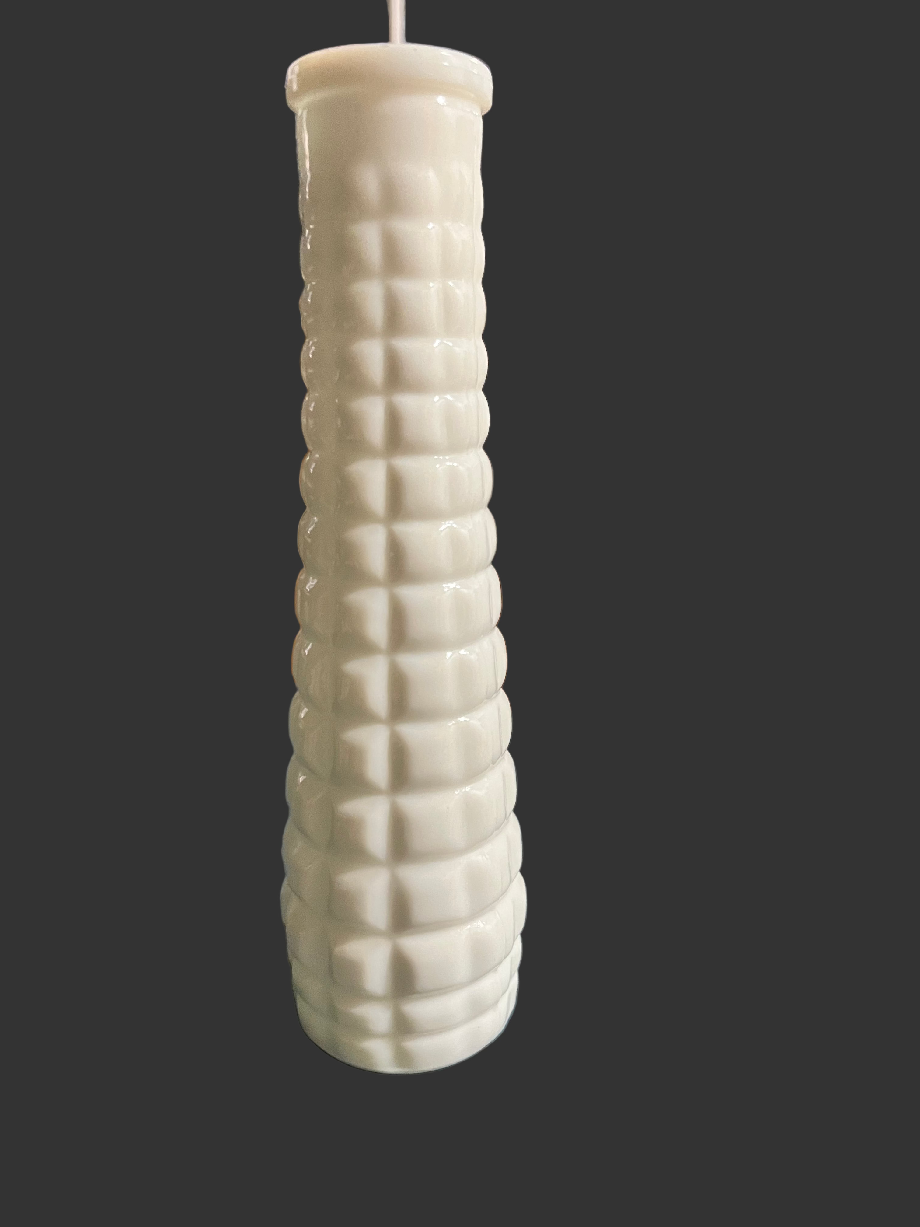 White milk glass vase